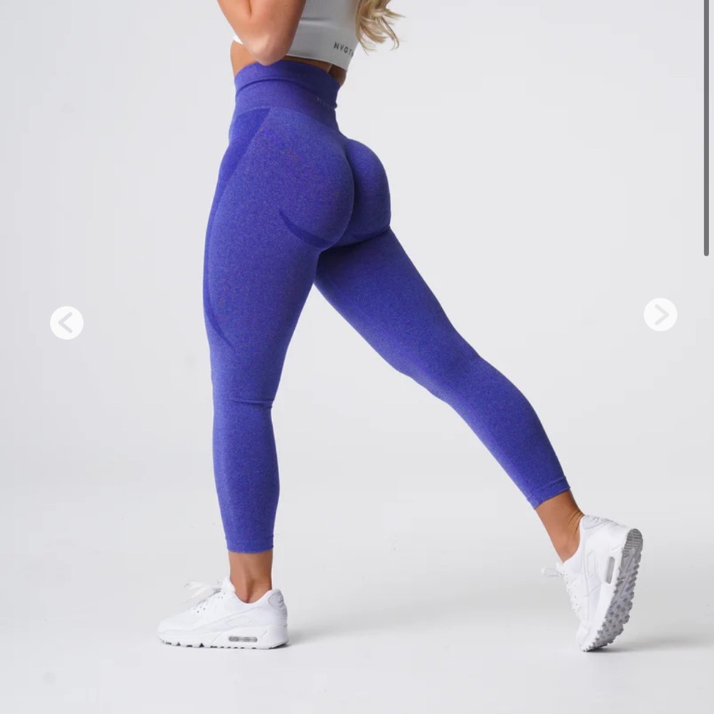 NVGTN ELECTRIC BLUE CONTOUR SEAMLESS LEGGINGS SIZE M
